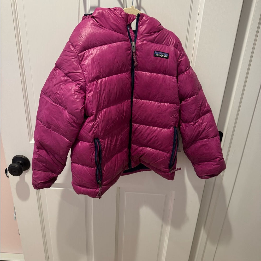 Patagonia hi loft Kids Puffer Jacket Pink XS 5/6 **PLEASE READ